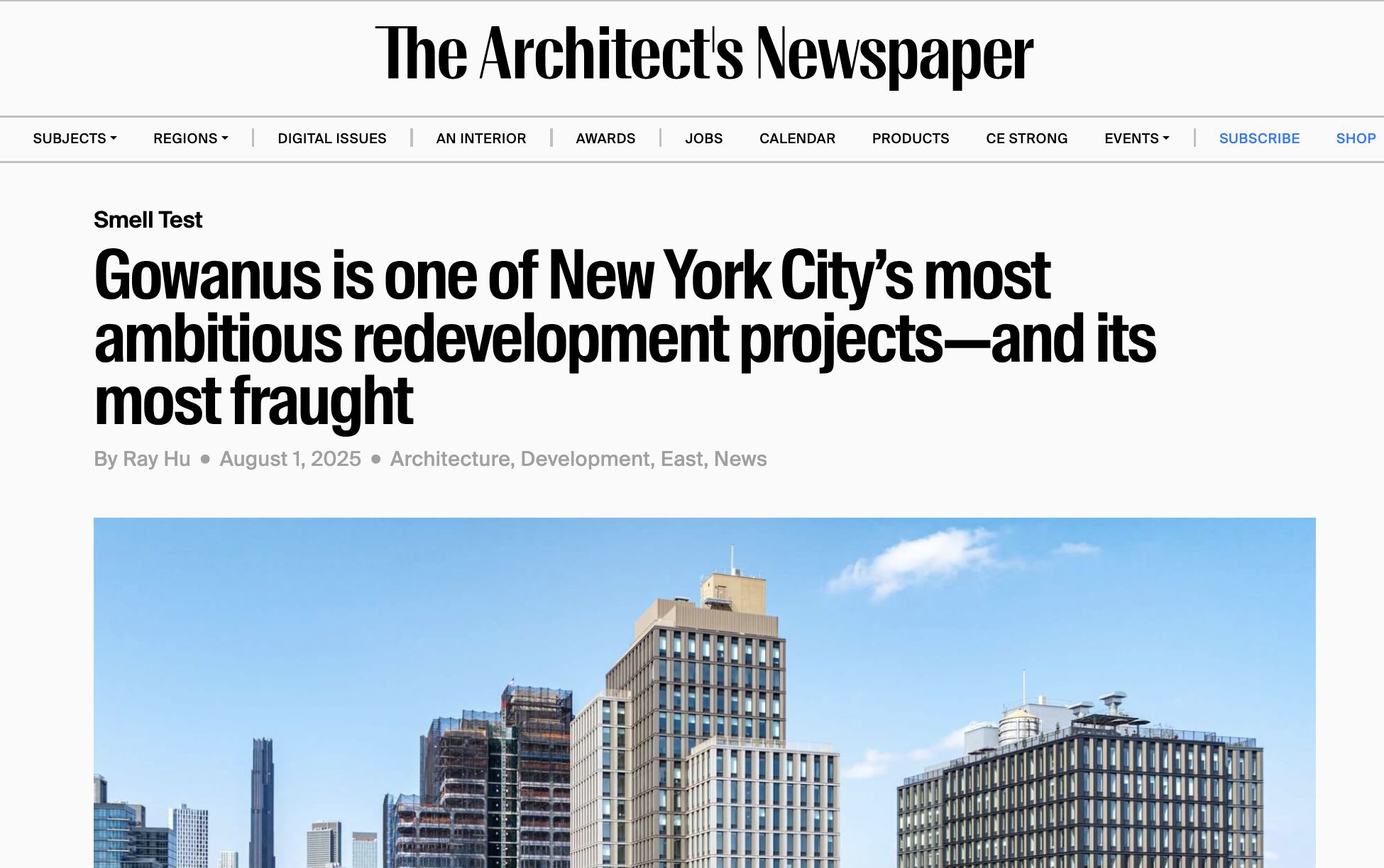 Media coverage of redevelopment in Gowanus